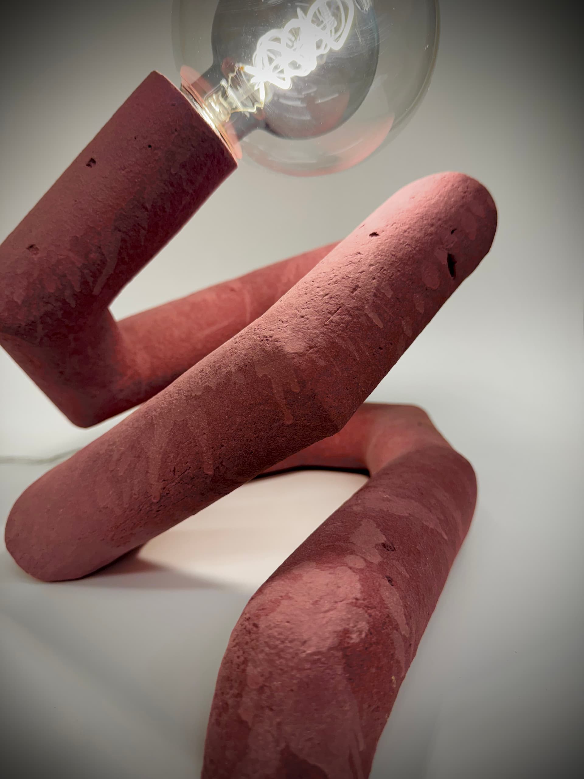 Mr. Pink sculptural lamp detail